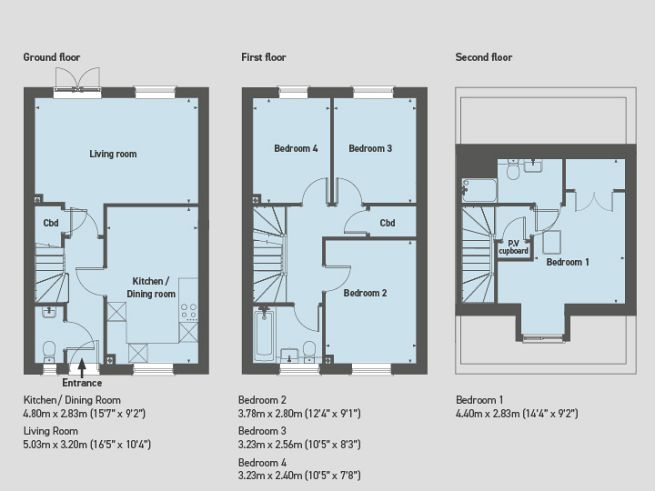 Floor plan 4 bedroom house - artist's impression subject to change